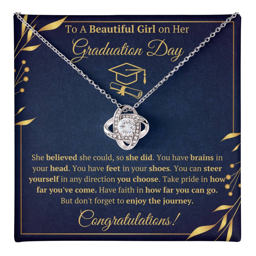 GRADUATION DAY LOVE KNOT NECKLACE GIFT SET