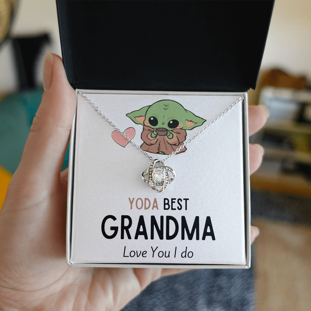 GRANDMA BABY YODA LOVE KNOT NECKLACE