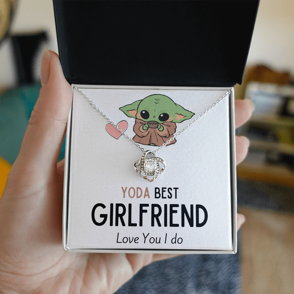TO MY GIRLFRIEND BABY YODA LOVE KNOT NECKLACE