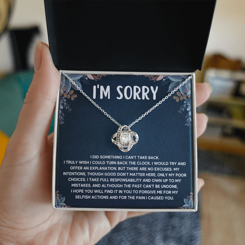 Apology Turn Back Love Knot Necklace  Gift Set