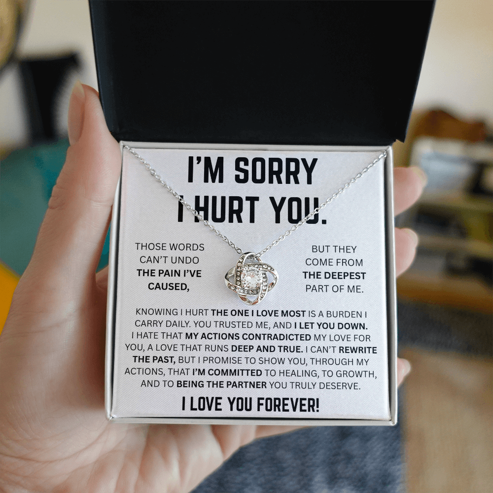 DEEPEST APOLOGY LOVE KNOT NECKLACE GIFT SET