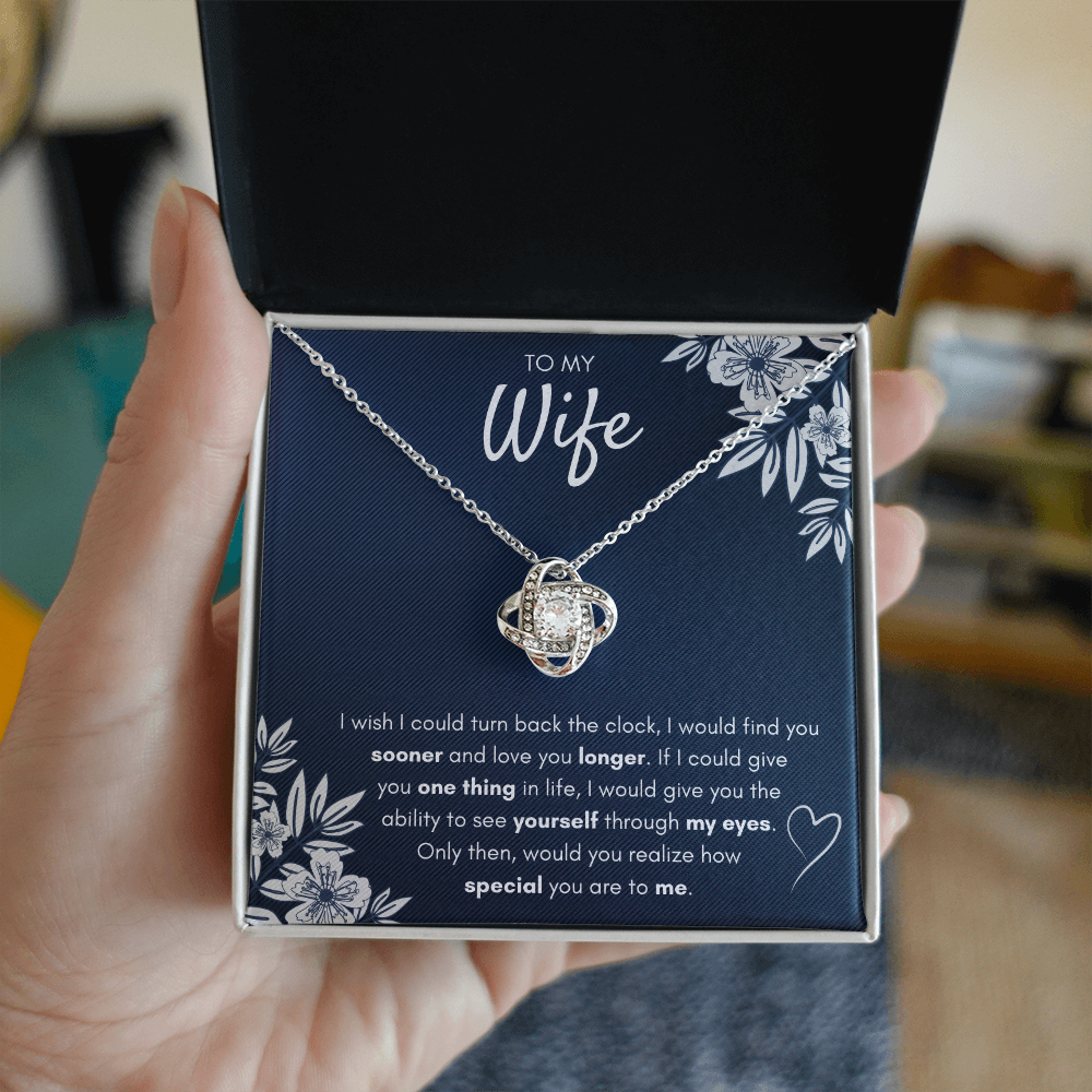 To My Wife Sooner Love Knot Necklace