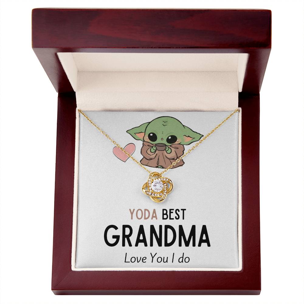 GRANDMA BABY YODA LOVE KNOT NECKLACE