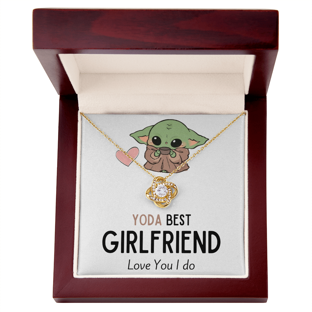 TO MY GIRLFRIEND BABY YODA LOVE KNOT NECKLACE