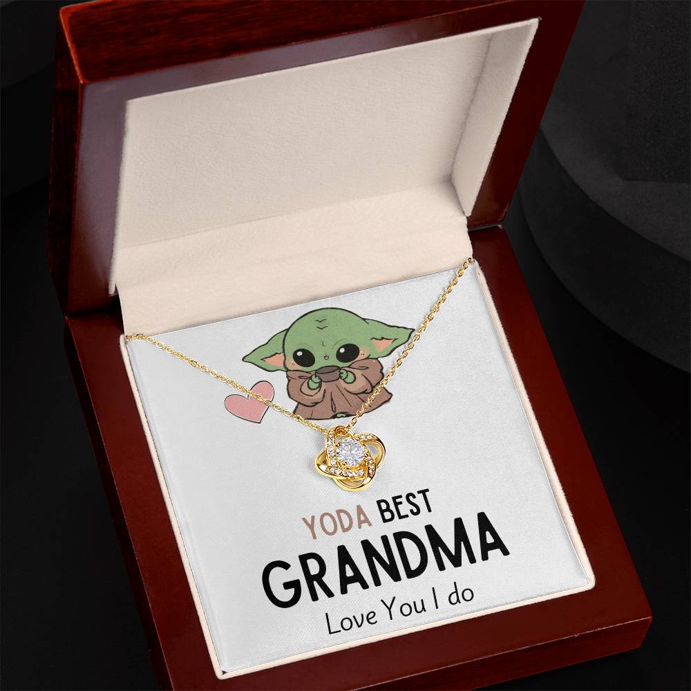 GRANDMA BABY YODA LOVE KNOT NECKLACE