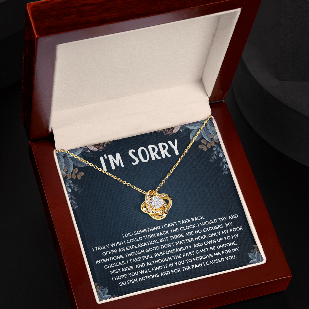 Apology Turn Back Love Knot Necklace  Gift Set