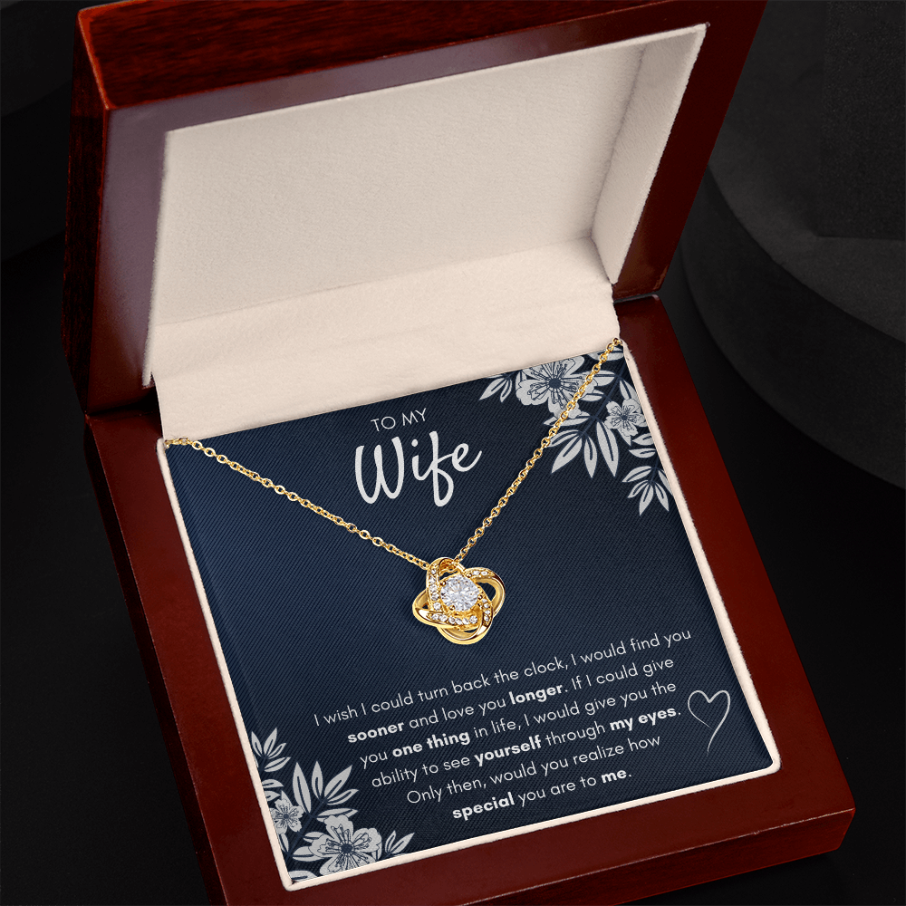 To My Wife Sooner Love Knot Necklace