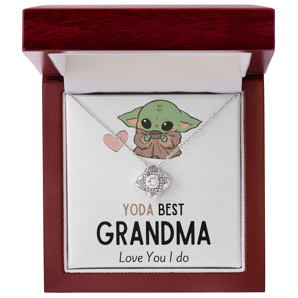 GRANDMA BABY YODA LOVE KNOT NECKLACE
