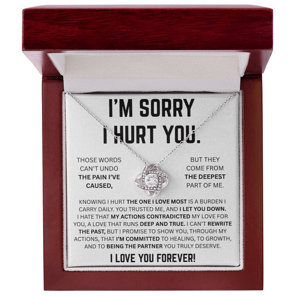 DEEPEST APOLOGY LOVE KNOT NECKLACE GIFT SET