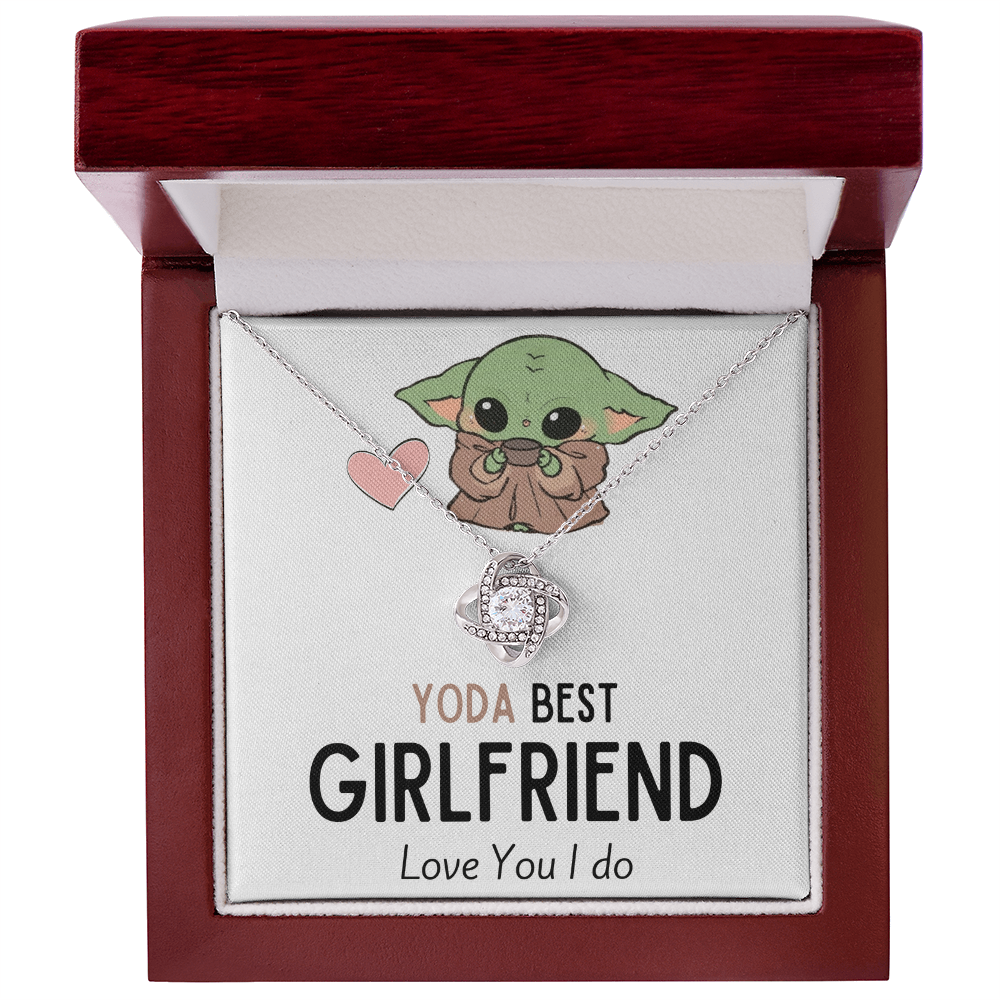 TO MY GIRLFRIEND BABY YODA LOVE KNOT NECKLACE