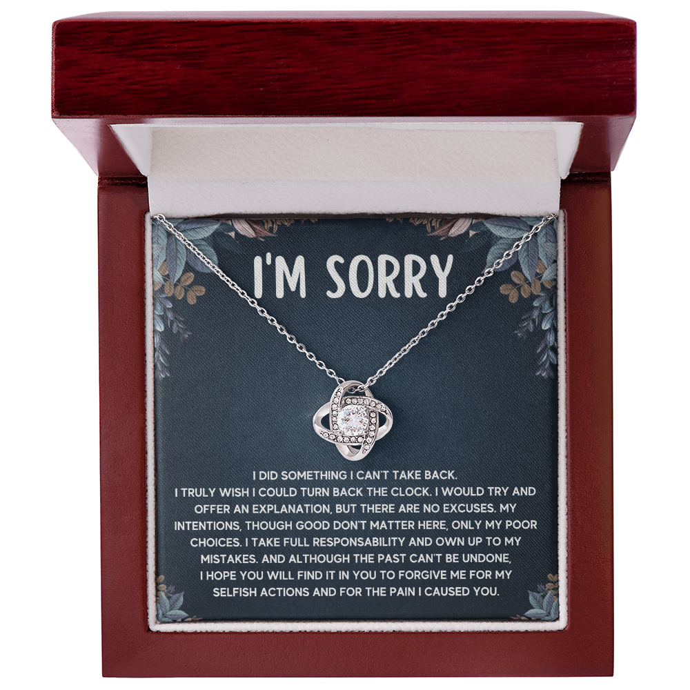 Apology Turn Back Love Knot Necklace  Gift Set