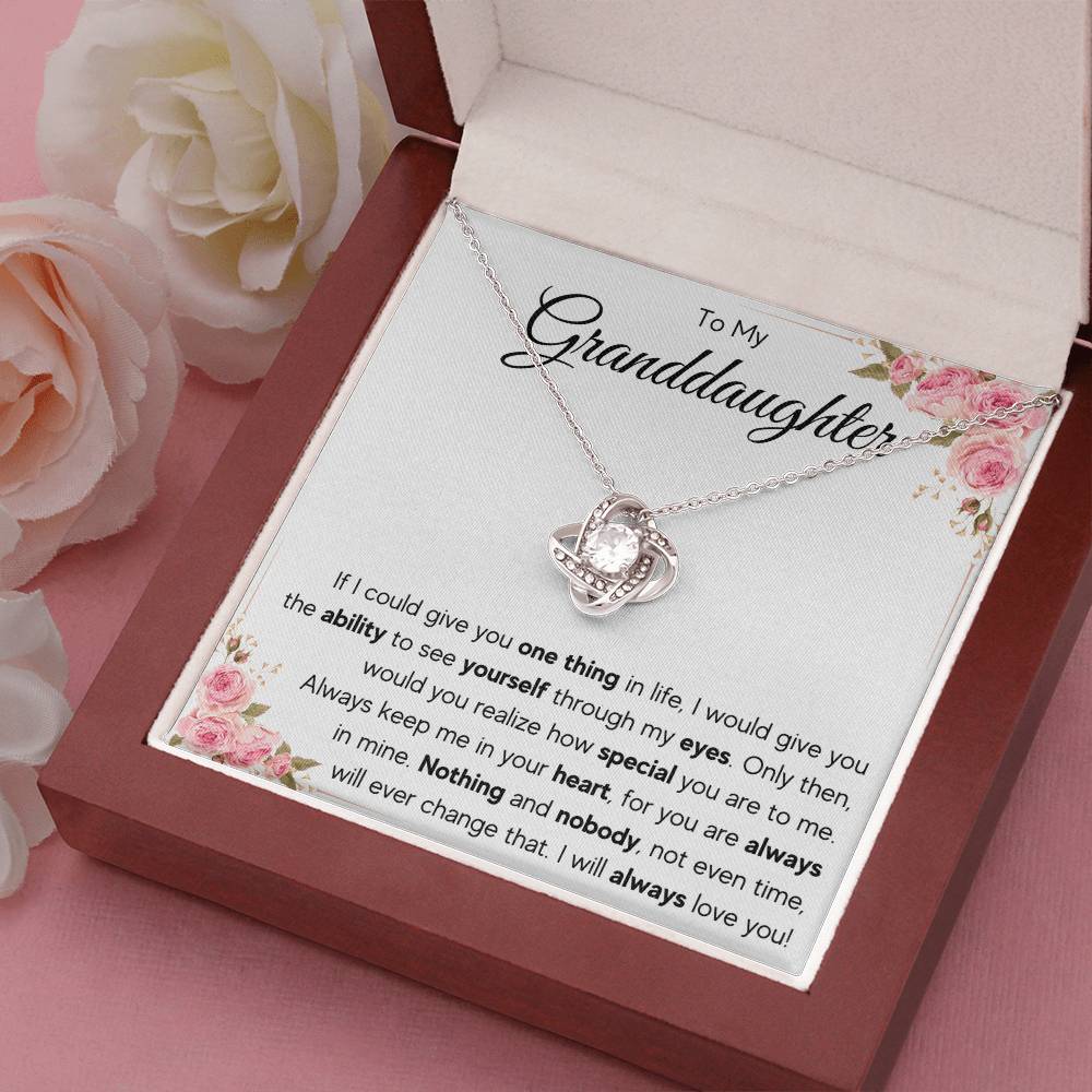 TO MY GRANDDAUGHTER EYES KNOT NECKLACE GIFT SET