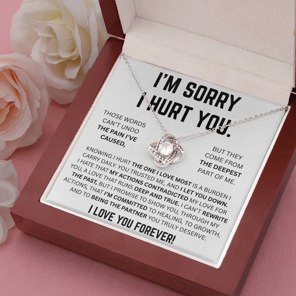DEEPEST APOLOGY LOVE KNOT NECKLACE GIFT SET