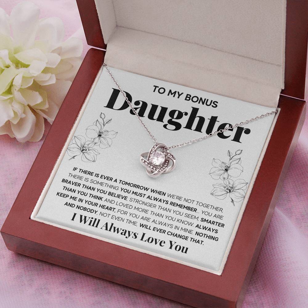 TO MY BONUS DAUGHTER BRAVER LOVE KNOT GIFT SET