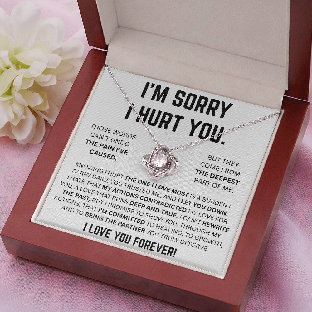 DEEPEST APOLOGY LOVE KNOT NECKLACE GIFT SET