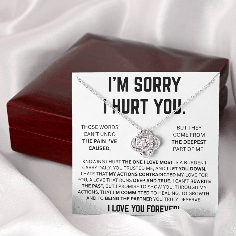DEEPEST APOLOGY LOVE KNOT NECKLACE GIFT SET