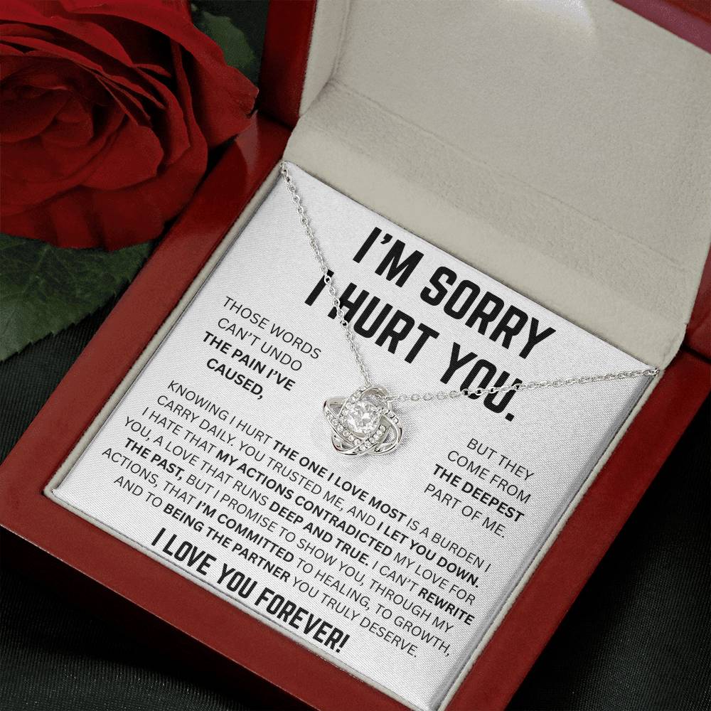 DEEPEST APOLOGY LOVE KNOT NECKLACE GIFT SET