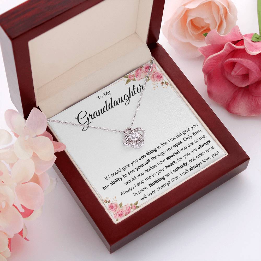 TO MY GRANDDAUGHTER EYES KNOT NECKLACE GIFT SET