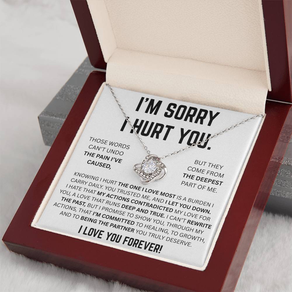 DEEPEST APOLOGY LOVE KNOT NECKLACE GIFT SET