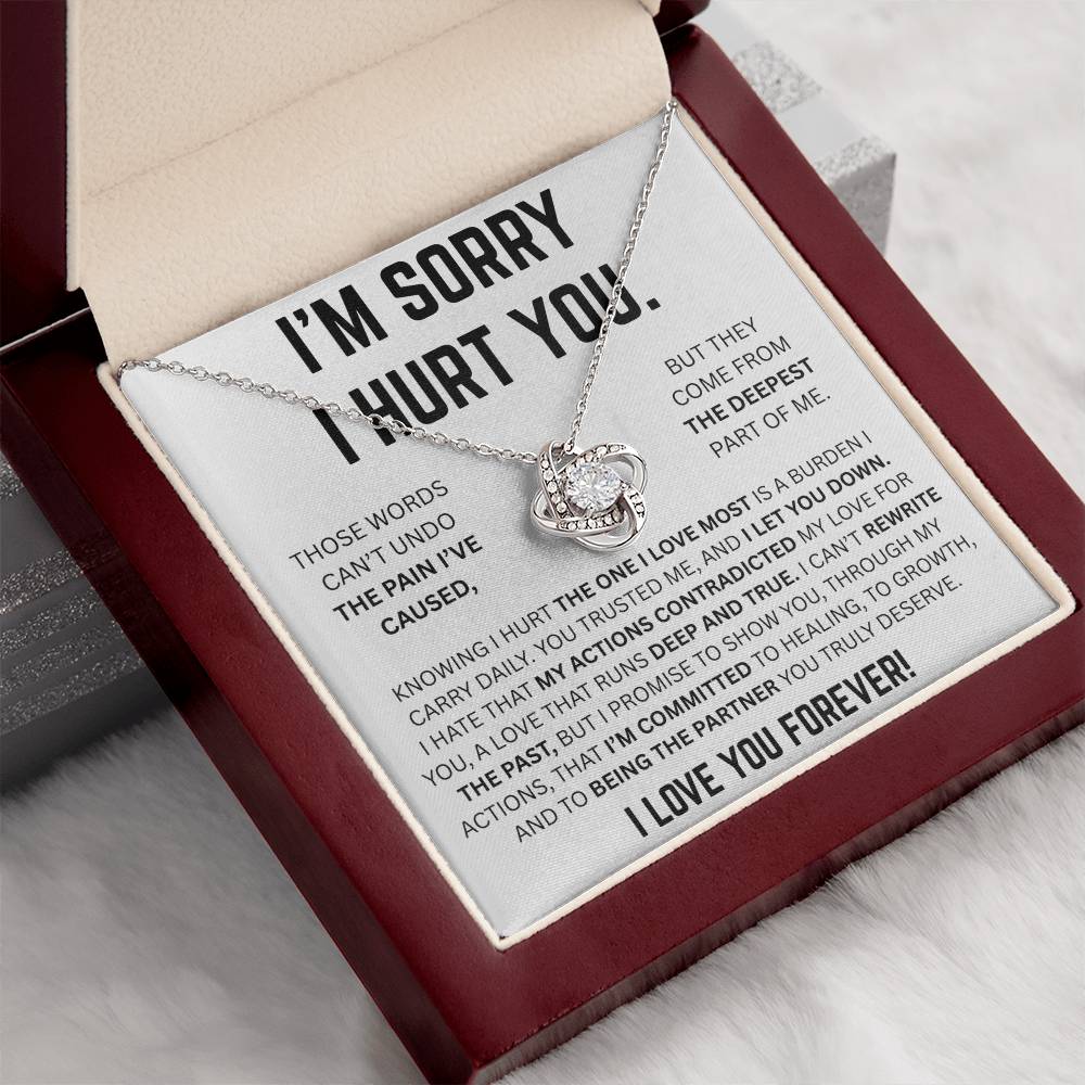 DEEPEST APOLOGY LOVE KNOT NECKLACE GIFT SET
