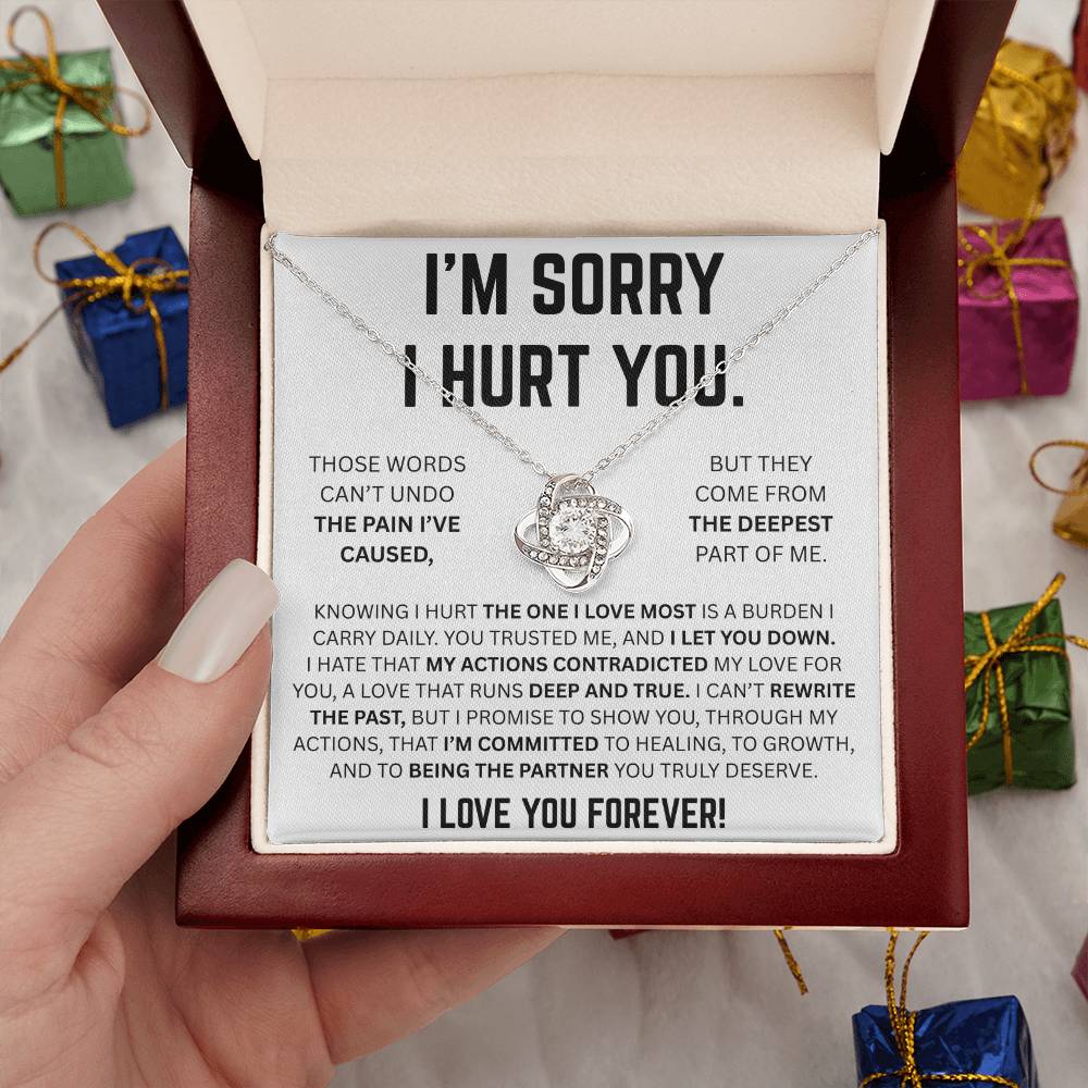 DEEPEST APOLOGY LOVE KNOT NECKLACE GIFT SET