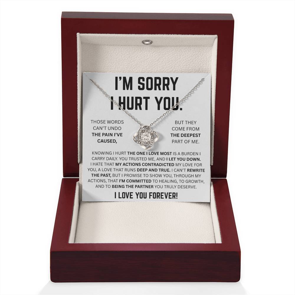 DEEPEST APOLOGY LOVE KNOT NECKLACE GIFT SET