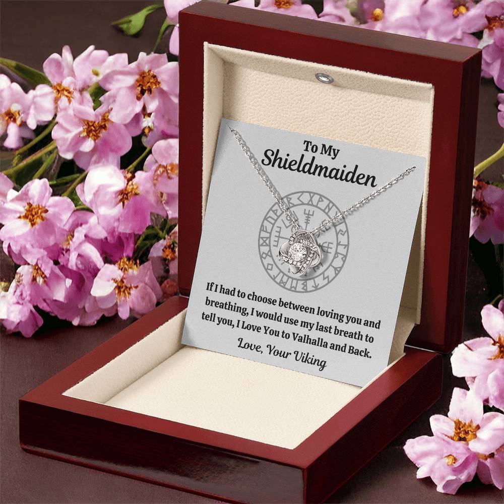 TO MY SHIELDMAIDEN BREATHING LOVE KNOT NECKLACE GIFT SET