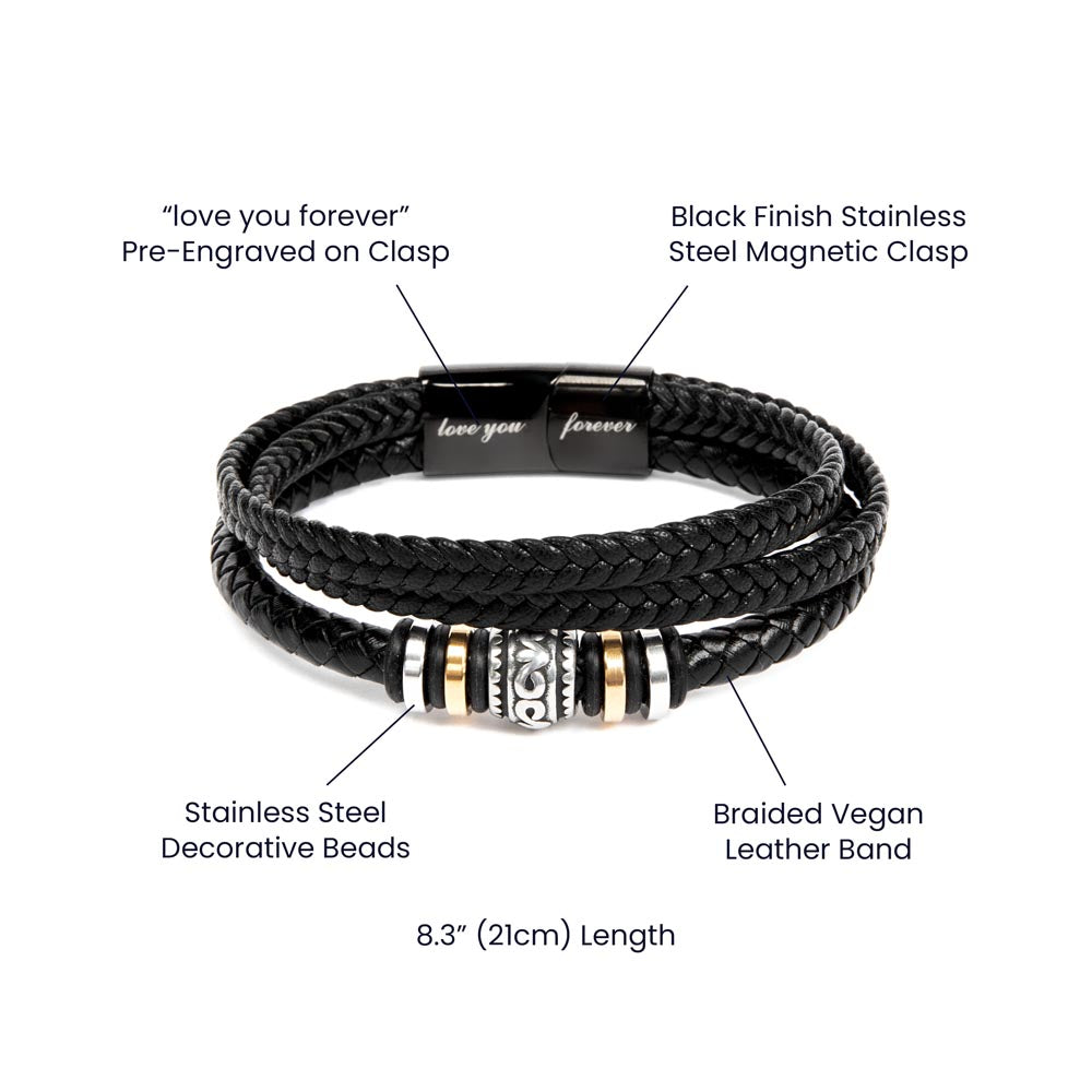 TO MY SON NEVER FORGET BRACELET