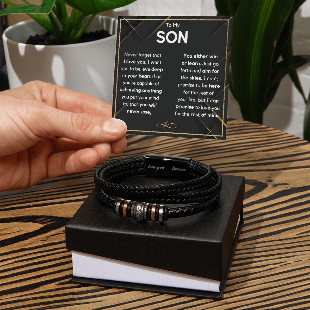 TO MY SON NEVER FORGET BRACELET