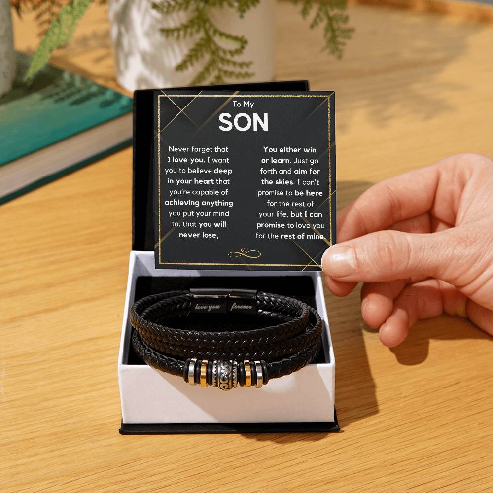 TO MY SON NEVER FORGET BRACELET