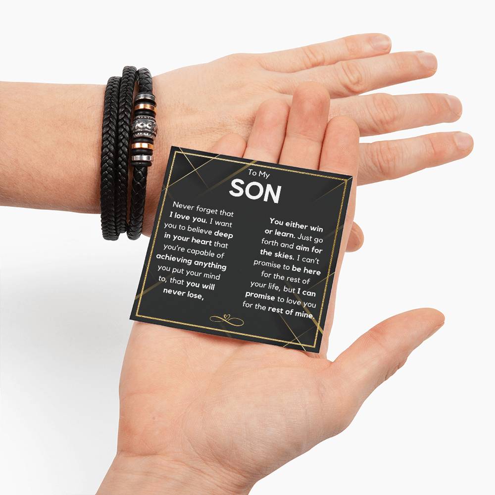 TO MY SON NEVER FORGET BRACELET