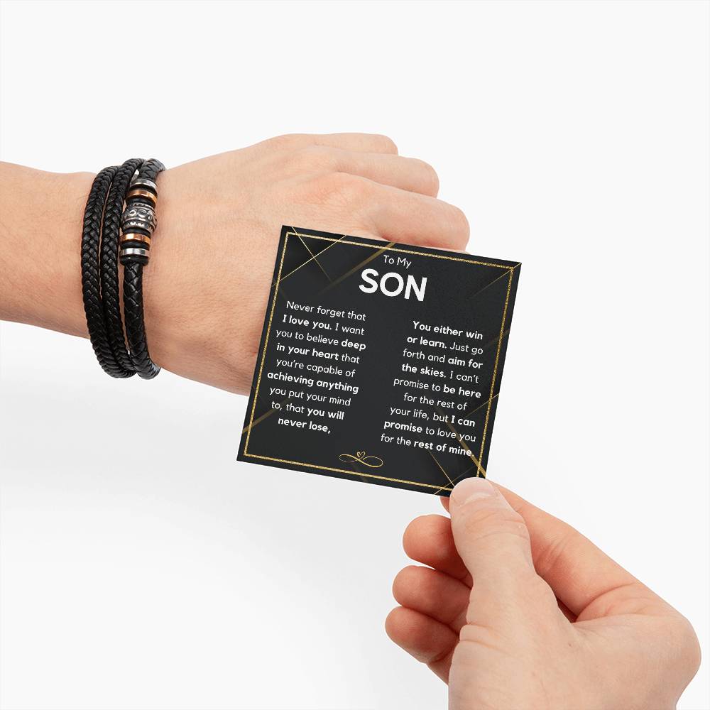 TO MY SON NEVER FORGET BRACELET