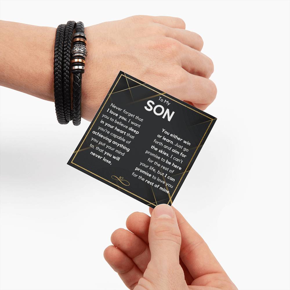 TO MY SON NEVER FORGET BRACELET
