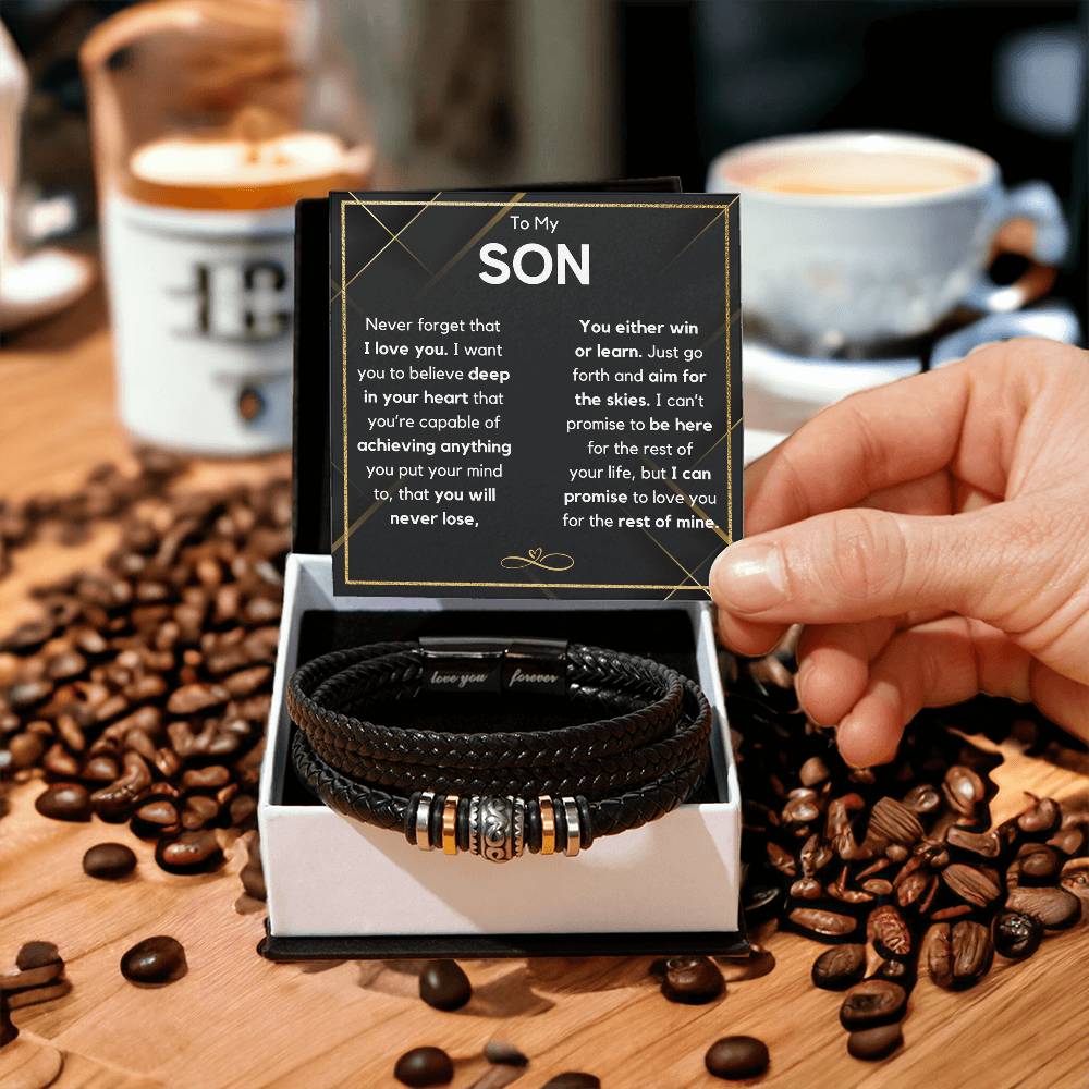 TO MY SON NEVER FORGET BRACELET