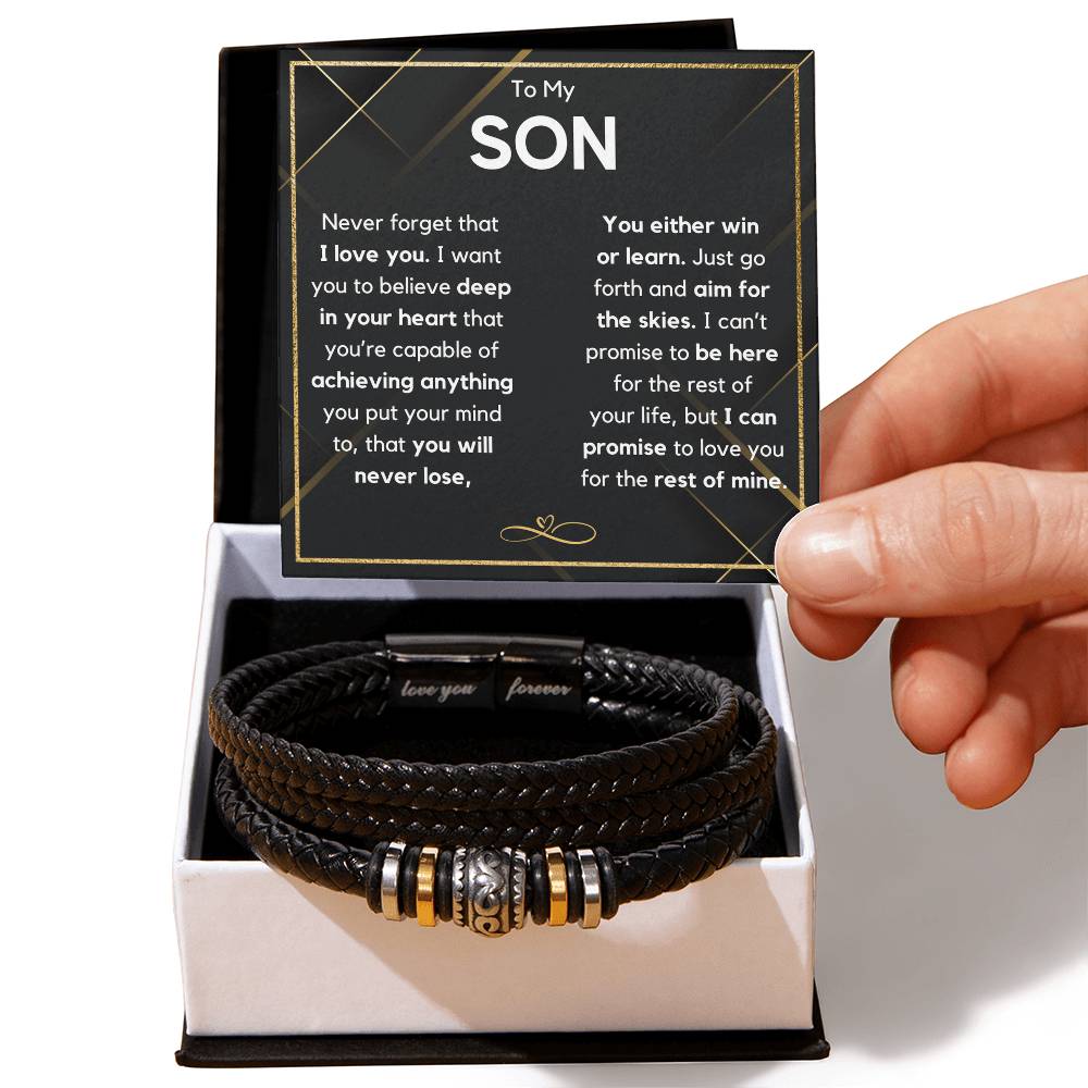 TO MY SON NEVER FORGET BRACELET