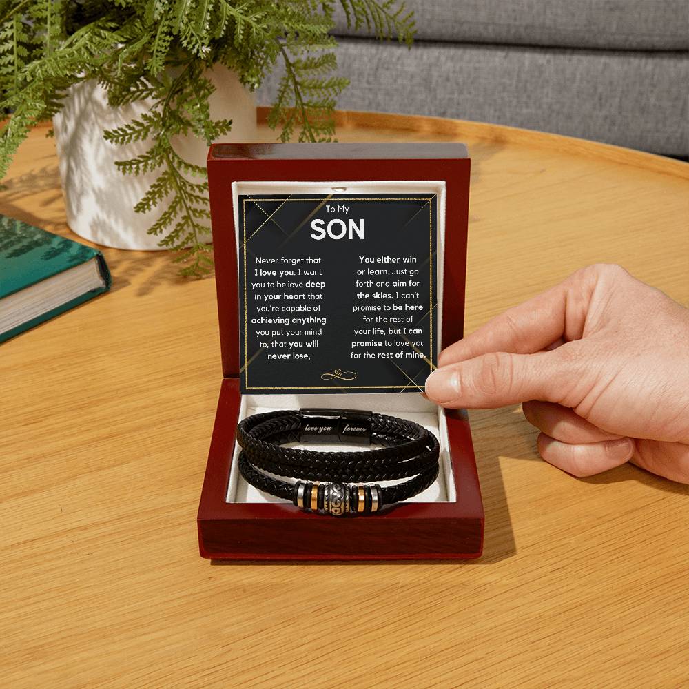 TO MY SON NEVER FORGET BRACELET