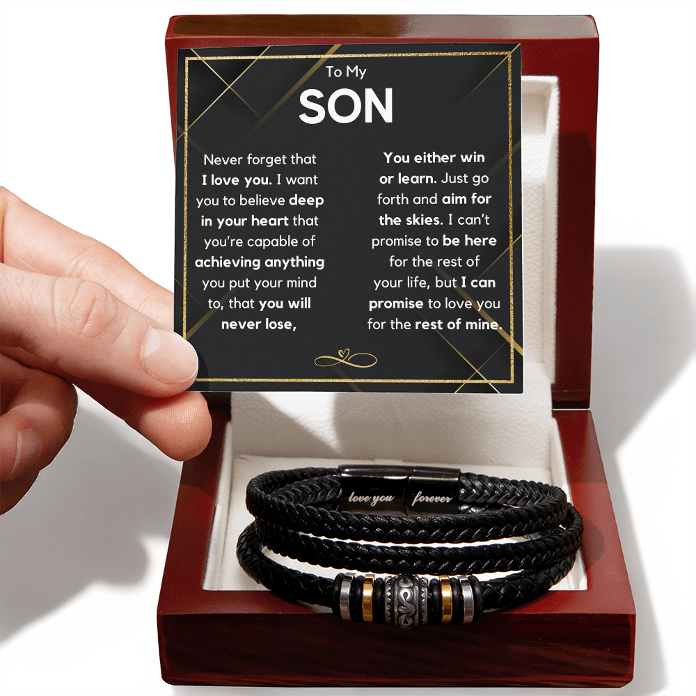 TO MY SON NEVER FORGET BRACELET