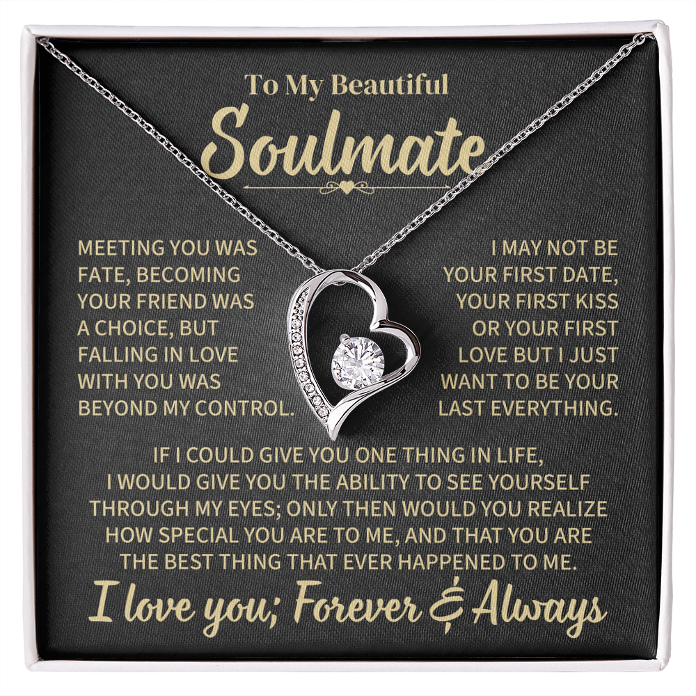 TO MY SOULMATE CHOICE FOREVER LOVE NECKLACE GIFT SET