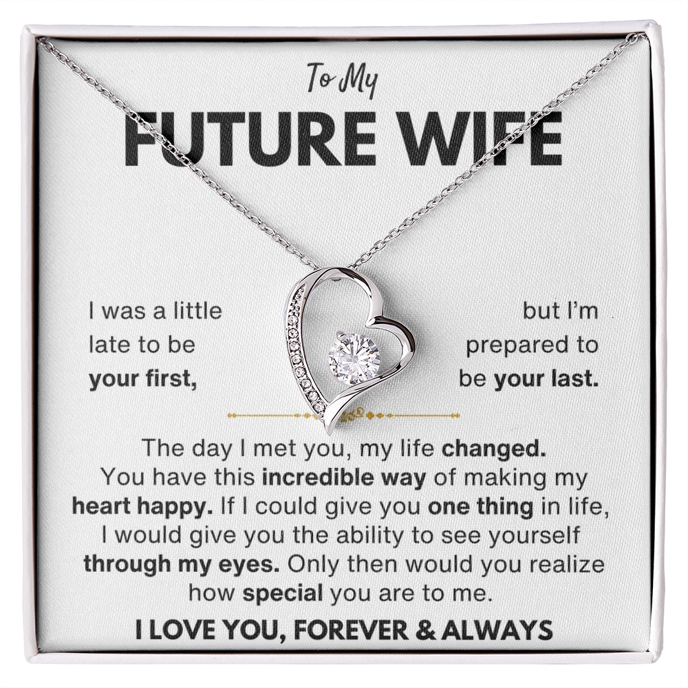 To My Future Wife Your Last Forever Love Necklace Gift Set