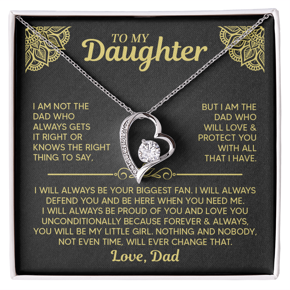 TO MY DAUGHTER BIGGEST FAN FOREVER LOVE NECKLACE GIFT SET