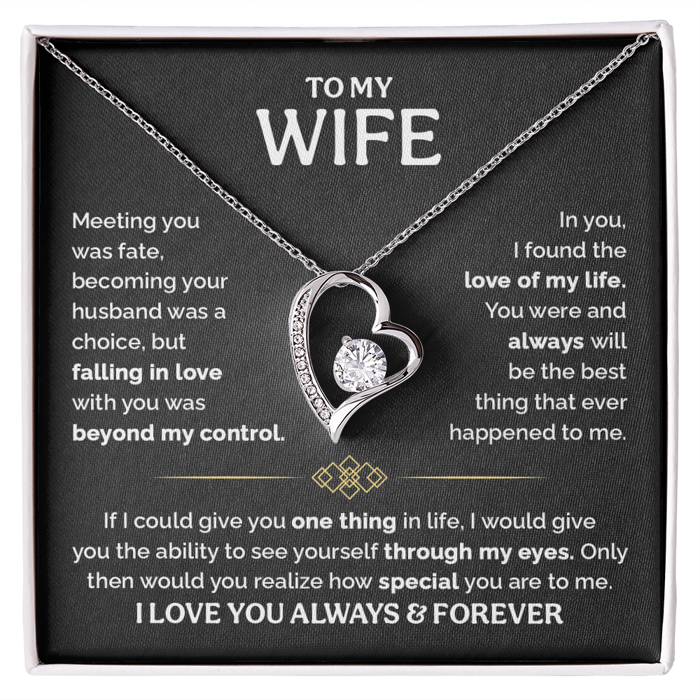 TO MY WIFE CHOICE FOREVER LOVE NECKLACE GIFT SET