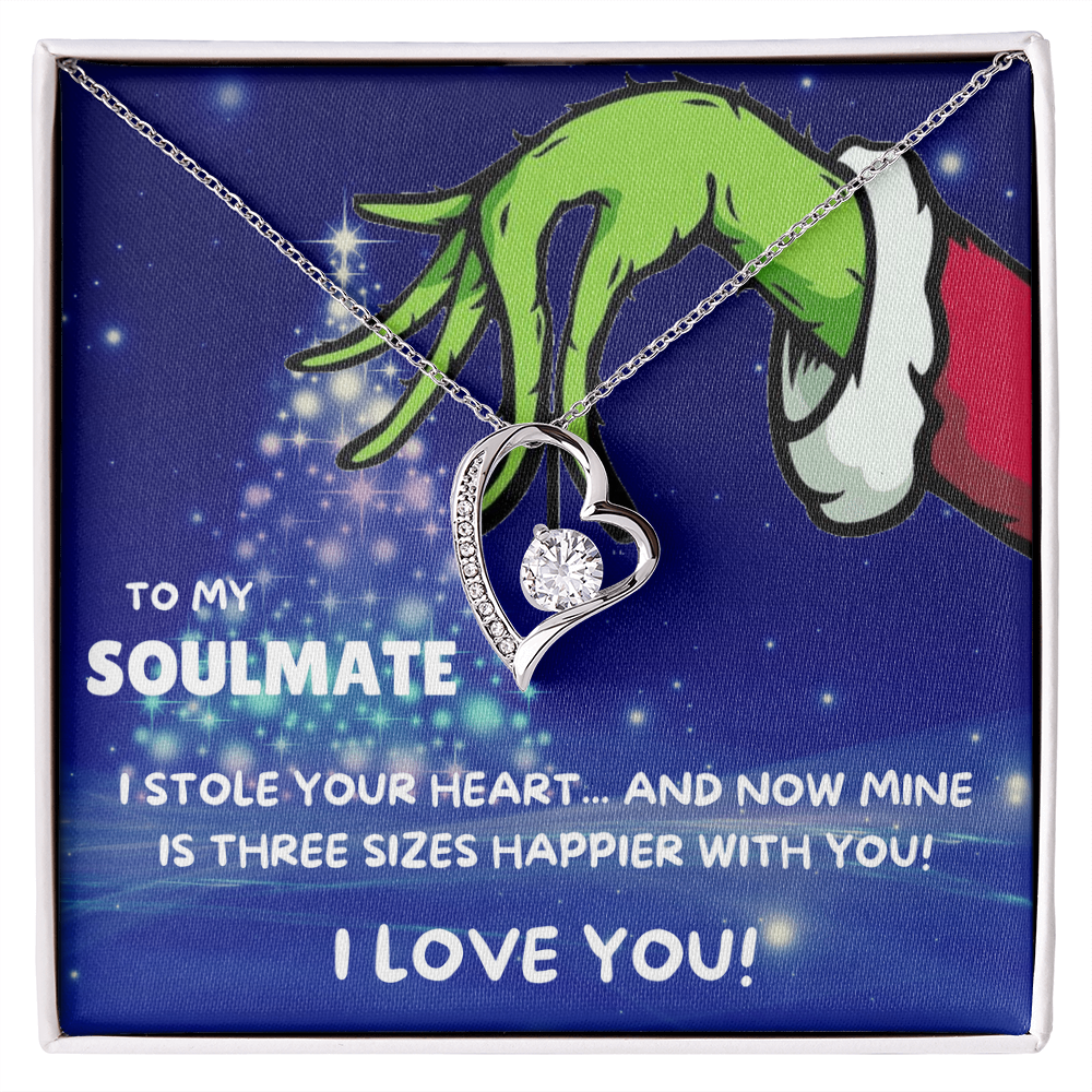 To My Soulmate Three Size Grinch Forever Love Necklace Gift Set