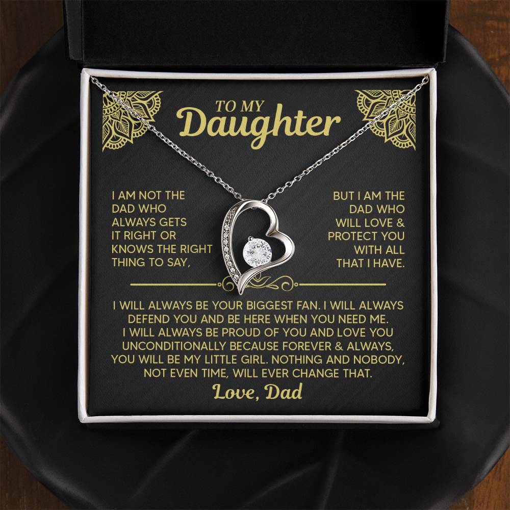 TO MY DAUGHTER BIGGEST FAN FOREVER LOVE NECKLACE GIFT SET