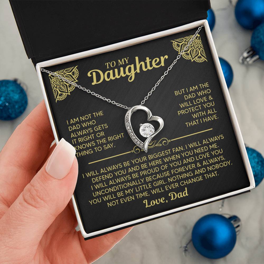 TO MY DAUGHTER BIGGEST FAN FOREVER LOVE NECKLACE GIFT SET