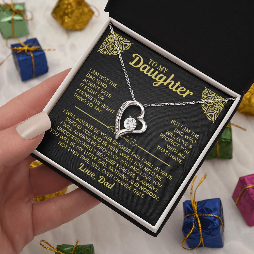 TO MY DAUGHTER BIGGEST FAN FOREVER LOVE NECKLACE GIFT SET