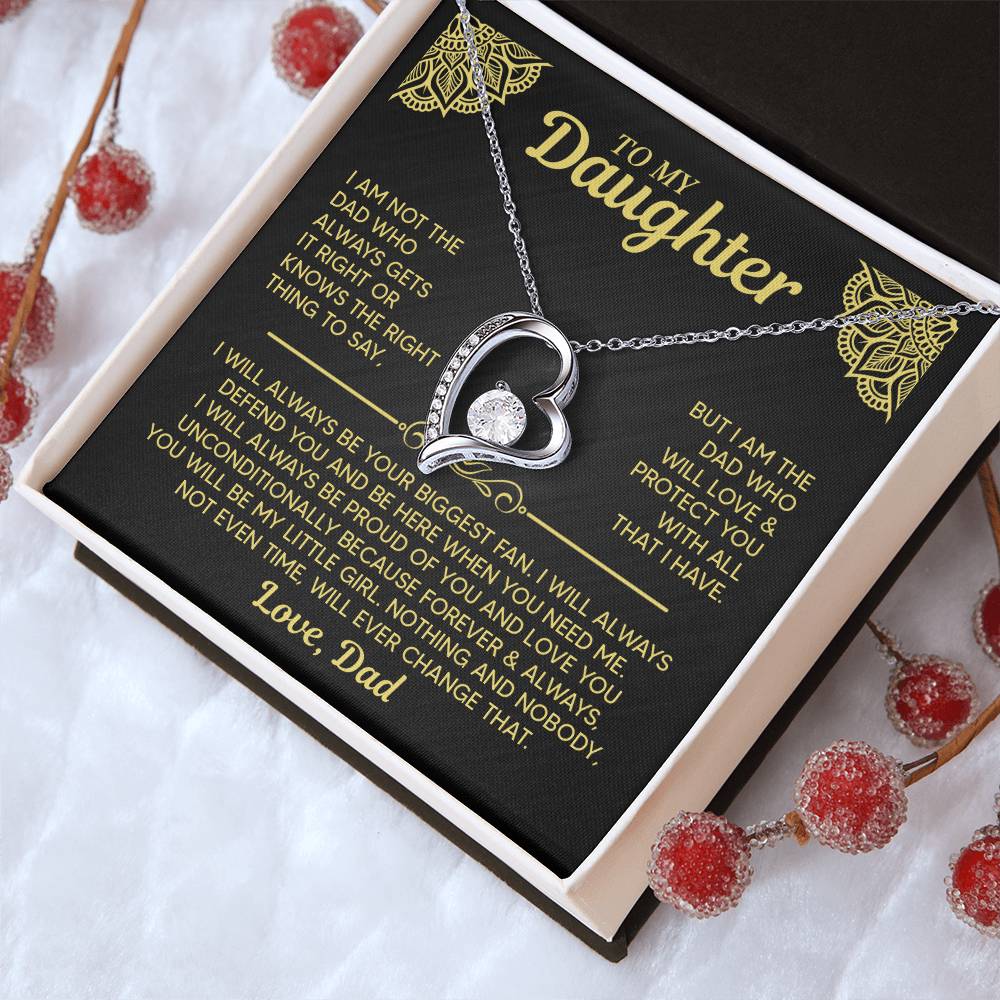 TO MY DAUGHTER BIGGEST FAN FOREVER LOVE NECKLACE GIFT SET