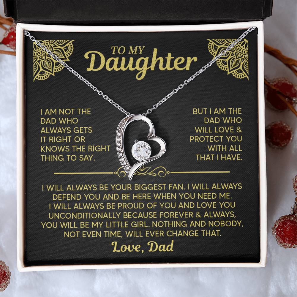 TO MY DAUGHTER BIGGEST FAN FOREVER LOVE NECKLACE GIFT SET
