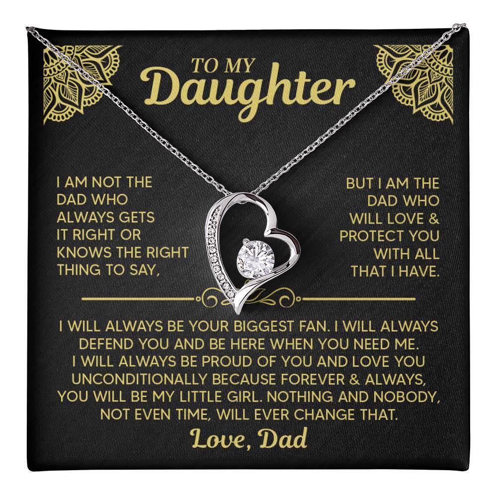 TO MY DAUGHTER BIGGEST FAN FOREVER LOVE NECKLACE GIFT SET