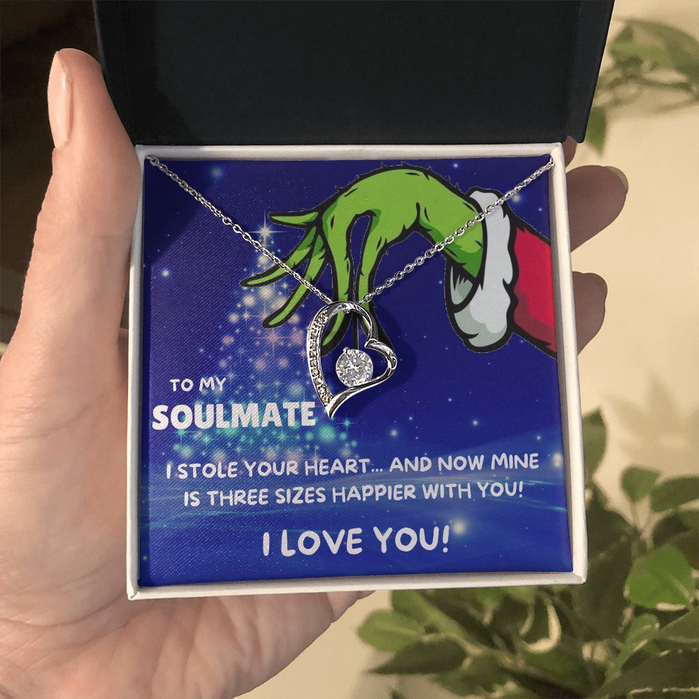 To My Soulmate Three Size Grinch Forever Love Necklace Gift Set