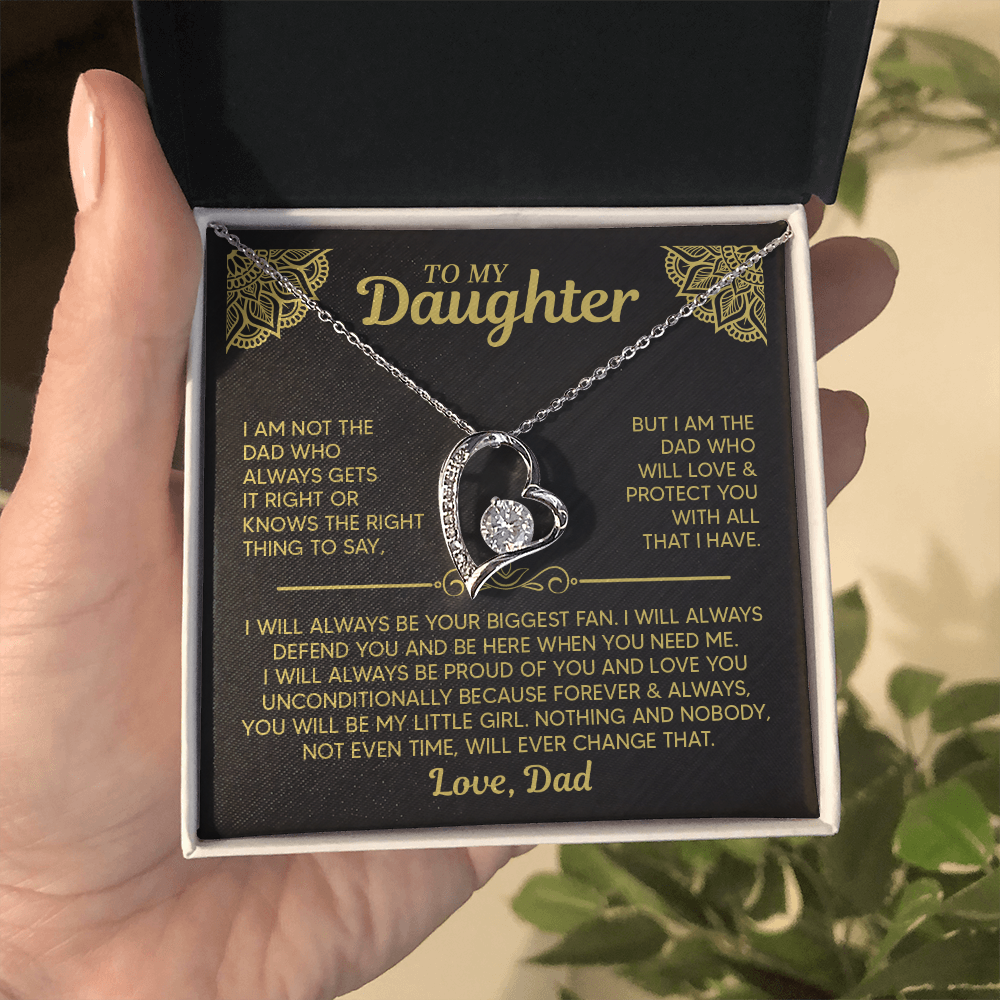 TO MY DAUGHTER BIGGEST FAN FOREVER LOVE NECKLACE GIFT SET